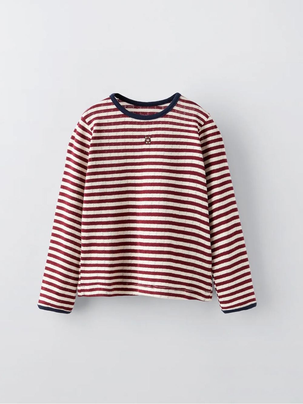 Zara Embroidered Bear Striped Shirt